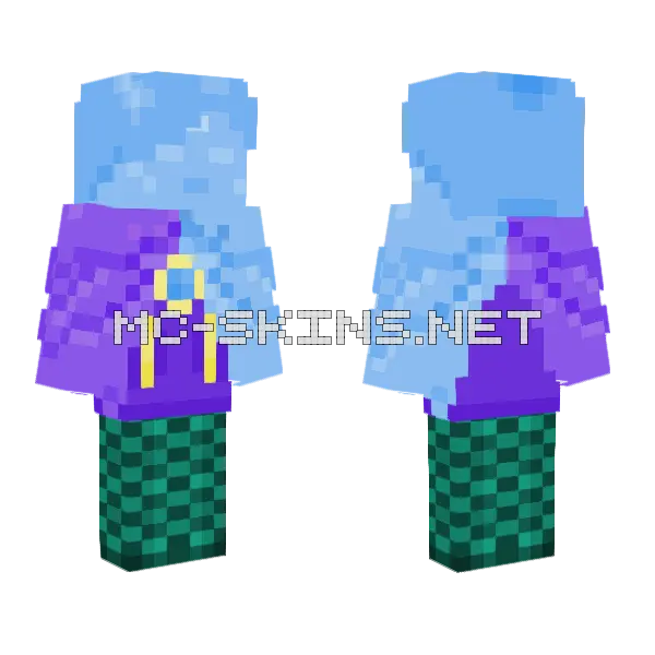 Fi Legend of Zelda Minecraft skin, front and back