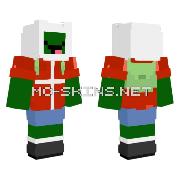 Fianll Minecraft skin, front and back