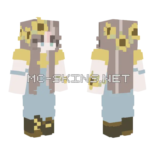 Fields Trade Minecraft skin, front and back
