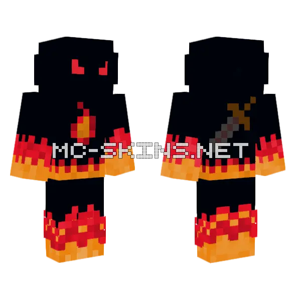 Fiery Demon Warrior, front and back