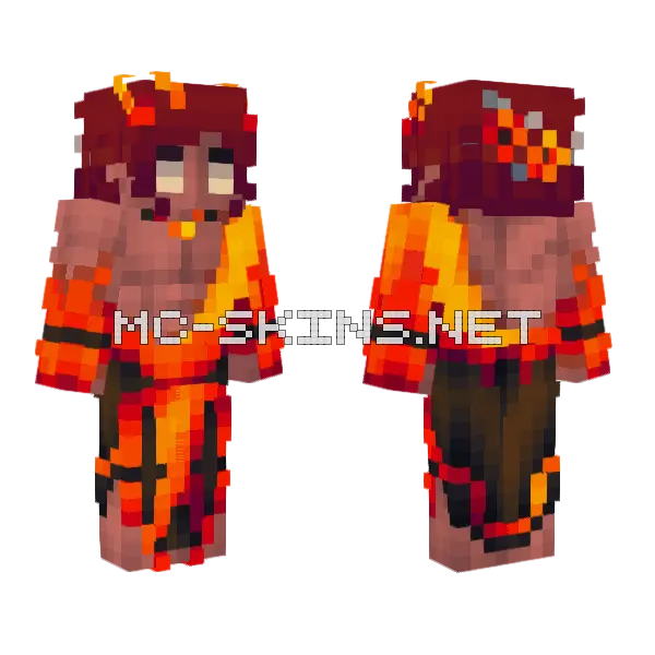 Fiery Demon Warrior, front and back