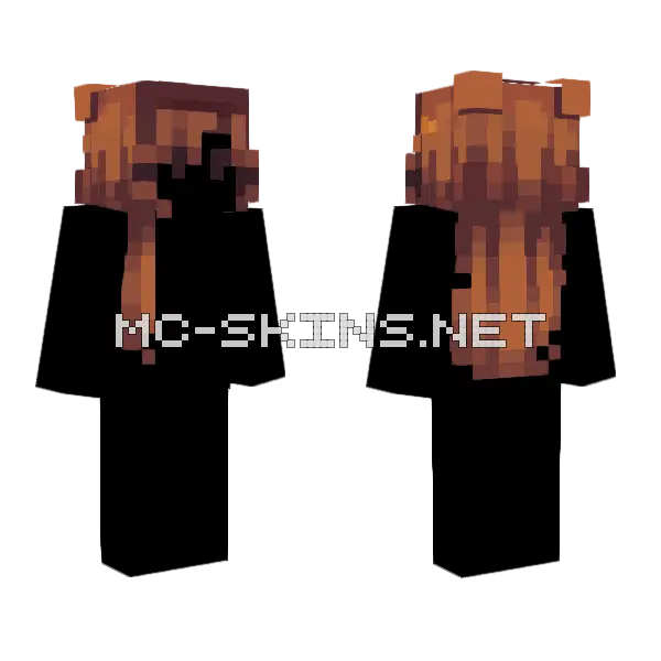 Fiery Glow HB Minecraft skin, front and back