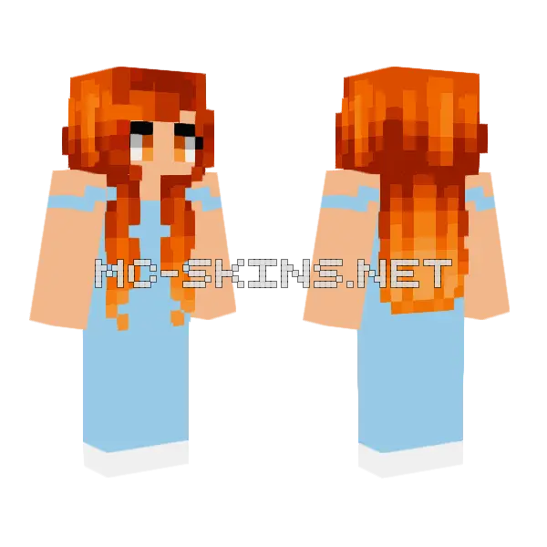 Fiery Haired Girl, front and back