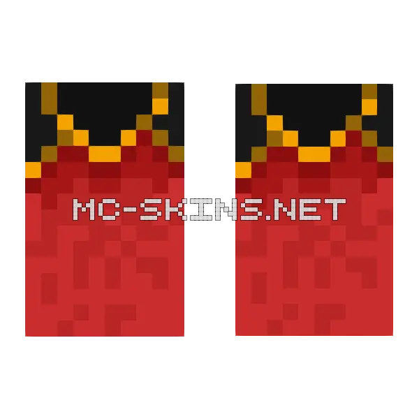 Fiery Red Drape cape, outside and lining