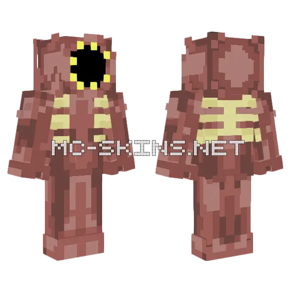 Figure Minecraft skin, front and back