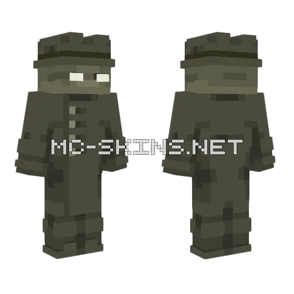 Figure In The Rain Minecraft skin, front and back