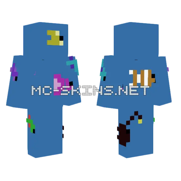 Fih Fishy Scene Minecraft skin, front and back