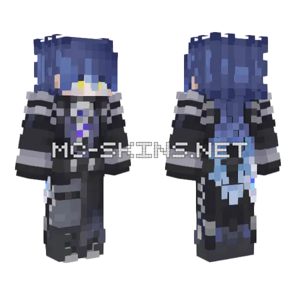 Filns From Genshin Impact Minecraft skin, front and back