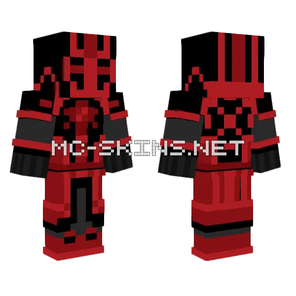 Final Battle Suit Minecraft skin, front and back
