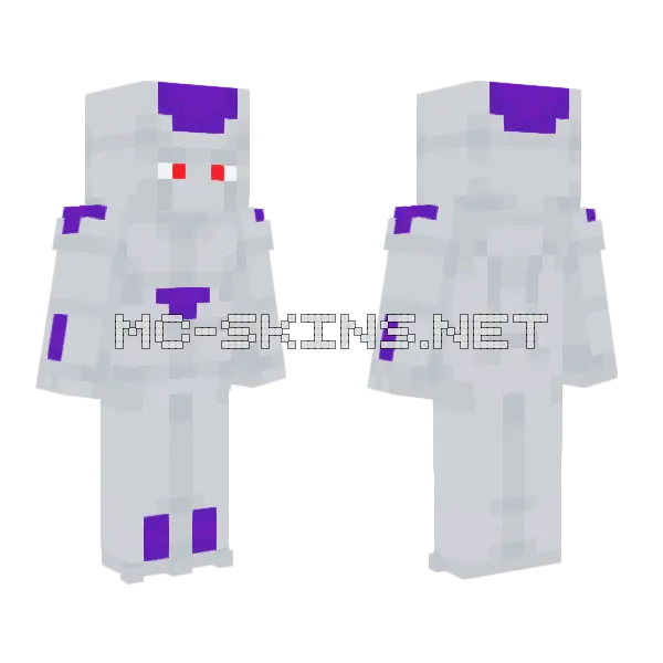 Final Form Frieza Minecraft skin, front and back