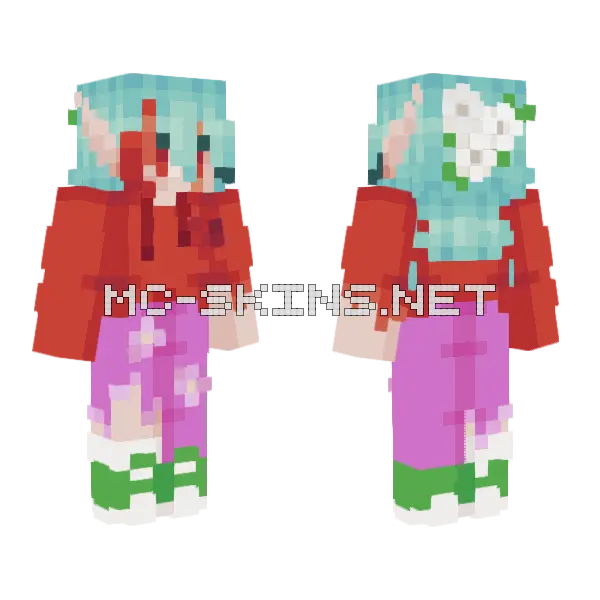 Final Hearts Minecraft skin, front and back