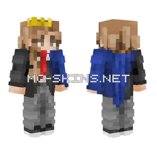 Finally Over Lore Minecraft skin, front and back