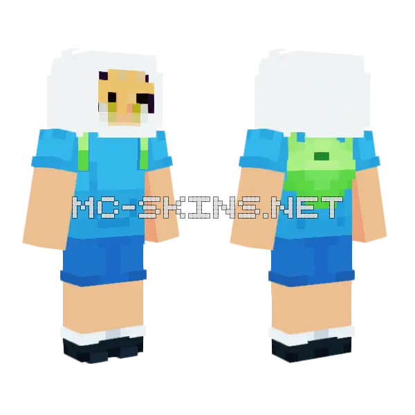 Finn Minecraft skin, front and back