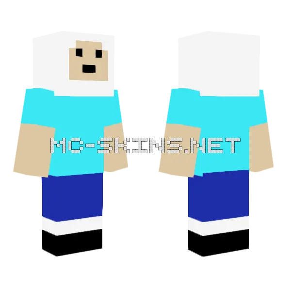 Finn Minecraft skin, front and back