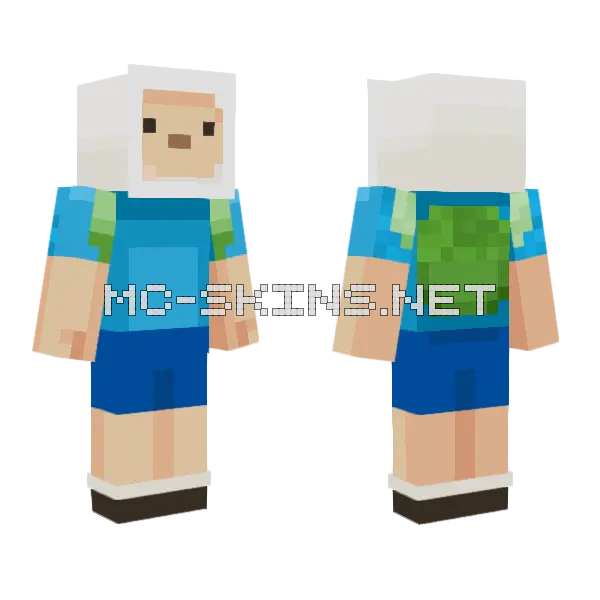 Finn The Human Minecraft skin, front and back