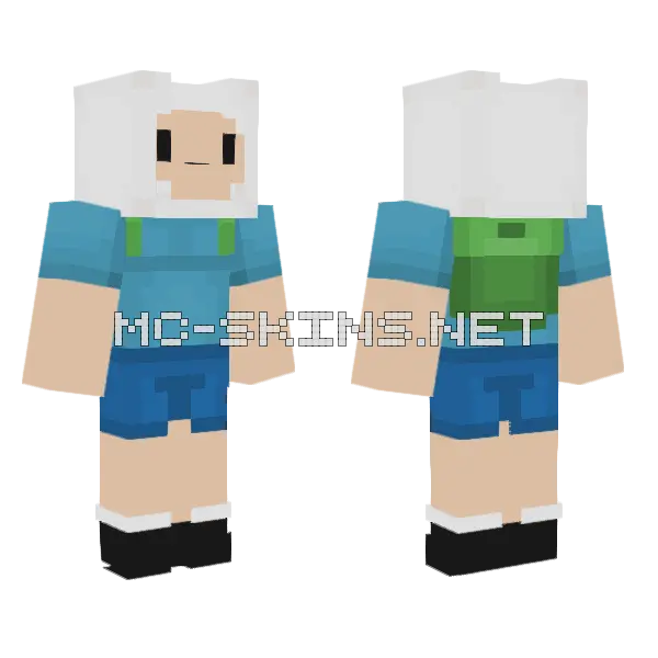 Finn The Human Minecraft skin, front and back