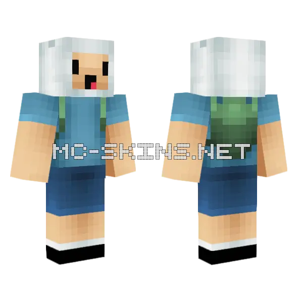 Finn The Human Minecraft skin, front and back