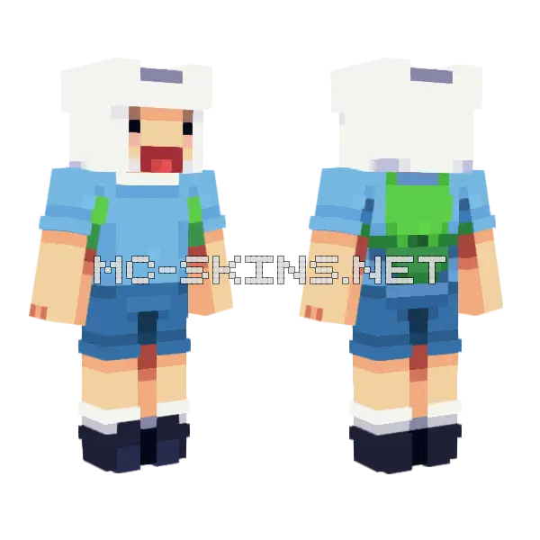 Finn The Human Minecraft skin, front and back