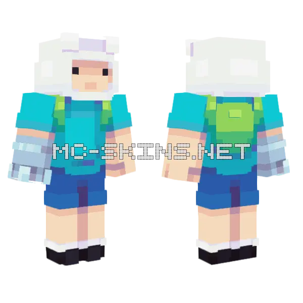 Finn The Human Minecraft skin, front and back