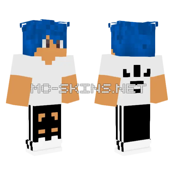 Finn2 Blue Hoodie Minecraft skin, front and back