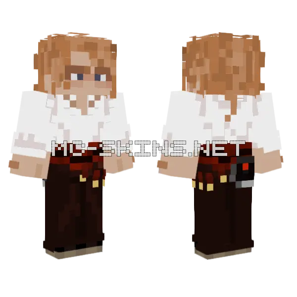 Finnick Patches Minecraft skin, front and back
