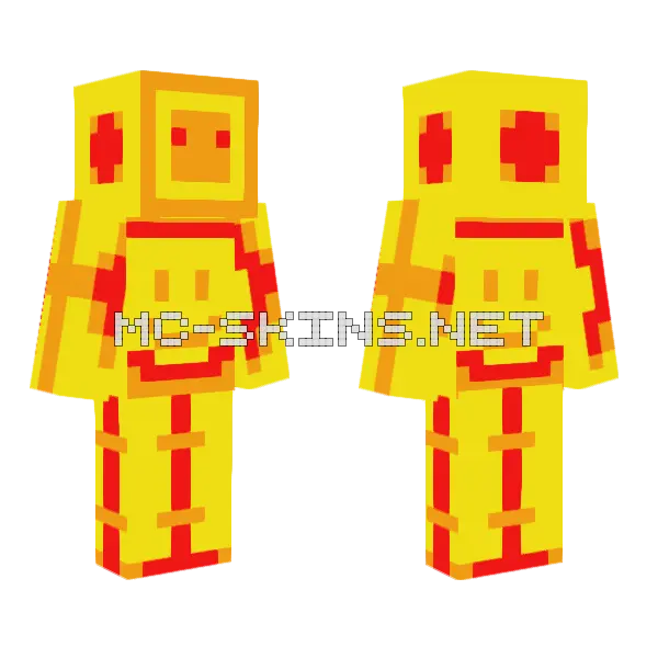 Fire Amazingmaxj Minecraft skin, front and back