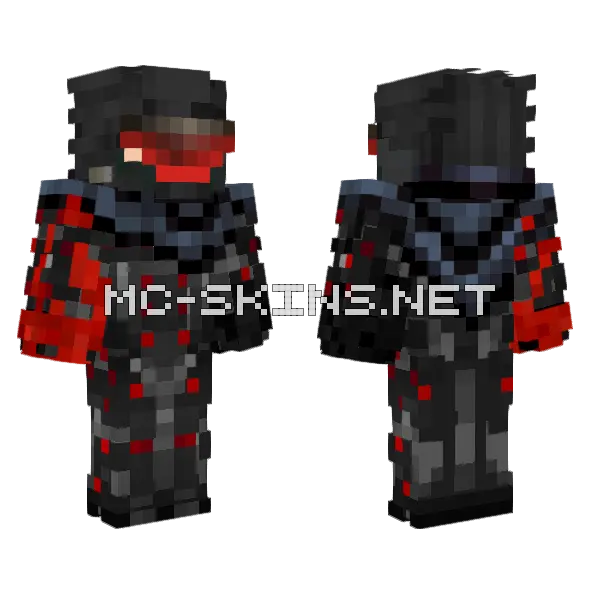 Fire And Dark Ultimate Minecraft skin, front and back