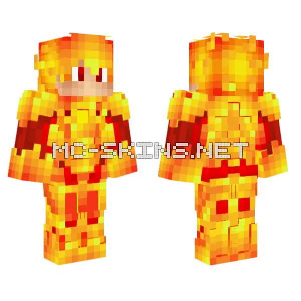 Fire Boy Reupload Minecraft skin, front and back
