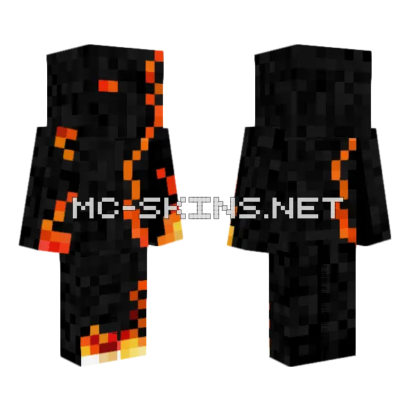 Fire Demon Skin Minecraft skin, front and back
