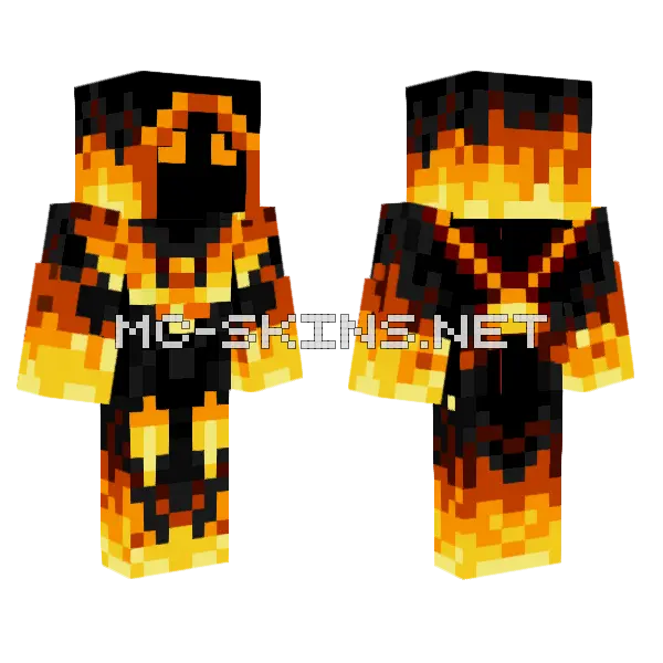 Fire Lord Minecraft skin, front and back