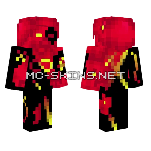 Fire Power Balance Minecraft skin, front and back