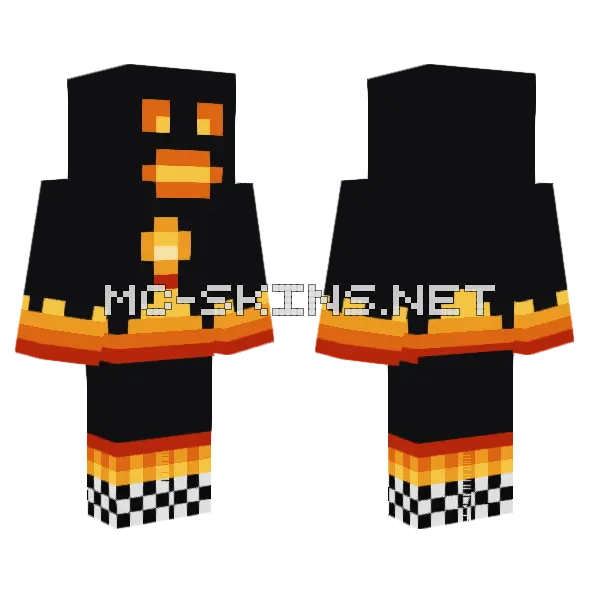 Fire Skin Minecraft skin, front and back