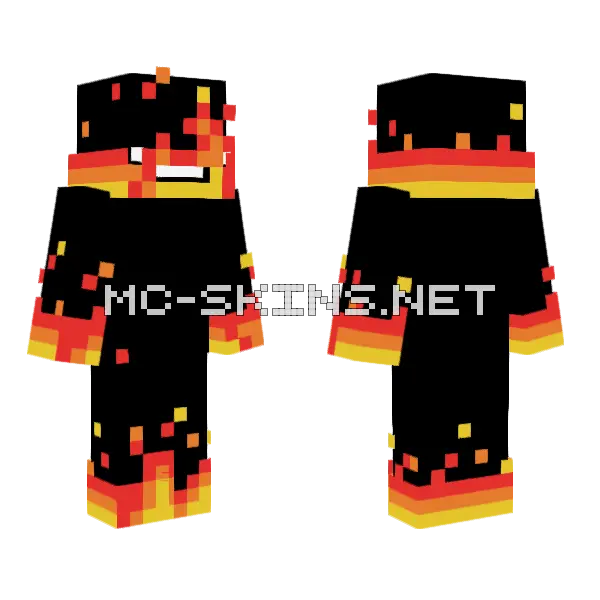 Fire Wingus Minecraft skin, front and back