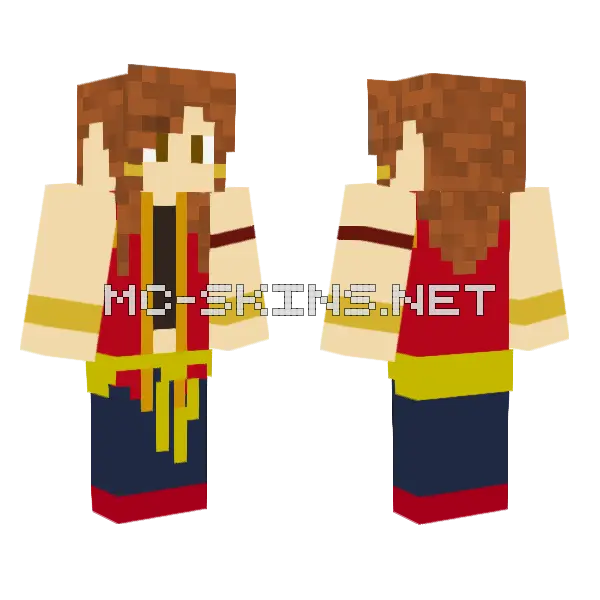 Firebender Me Updated Minecraft skin, front and back