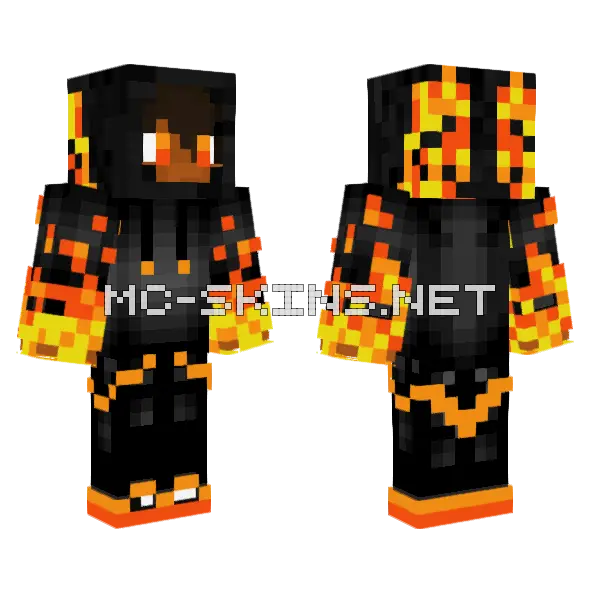 Fireboy Skin Minecraft skin, front and back