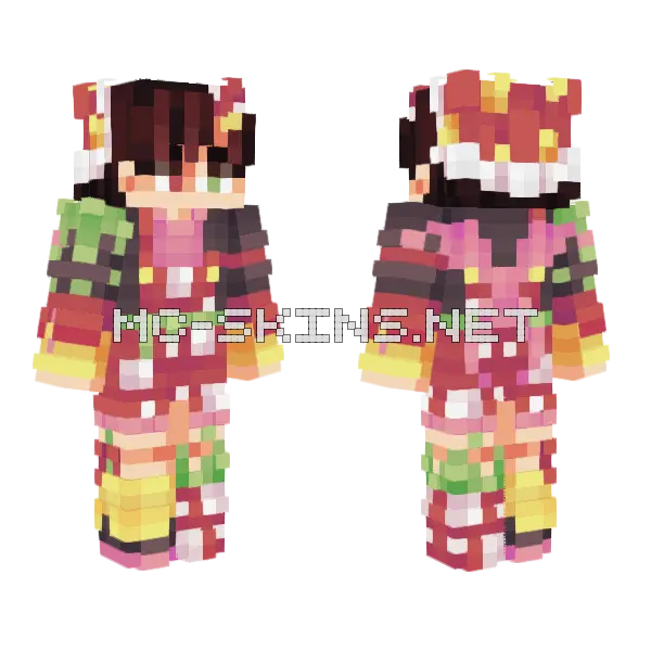 Firebreathman Mushroom Team Hoplite Minecraft skin, front and back