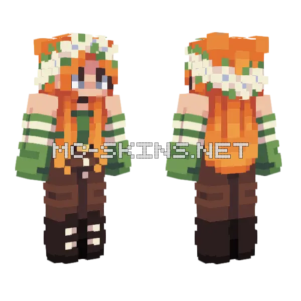 Fireflower Pte Minecraft skin, front and back