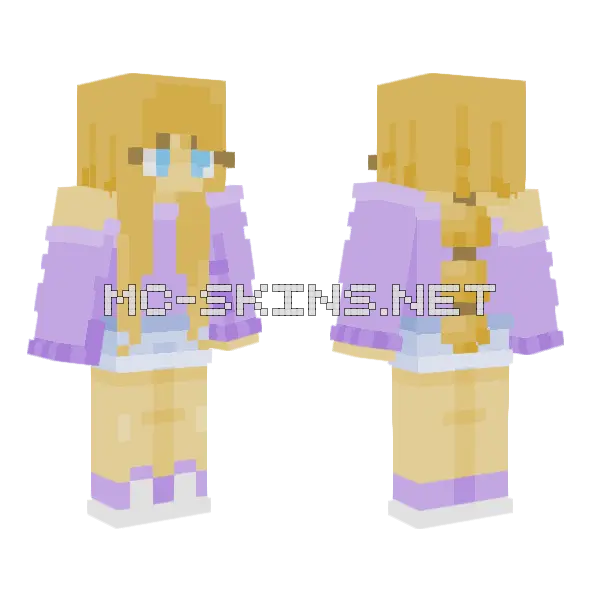 Firefly Girl Minecraft skin, front and back
