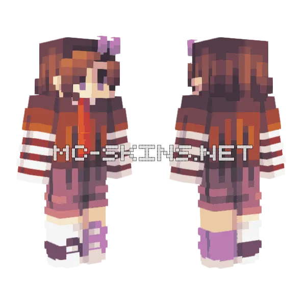 Fireplace RCE Minecraft skin, front and back
