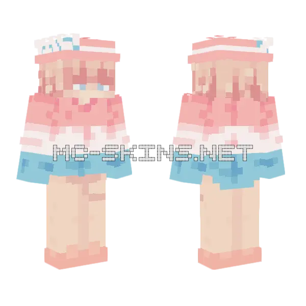 Fireworks Minecraft skin, front and back