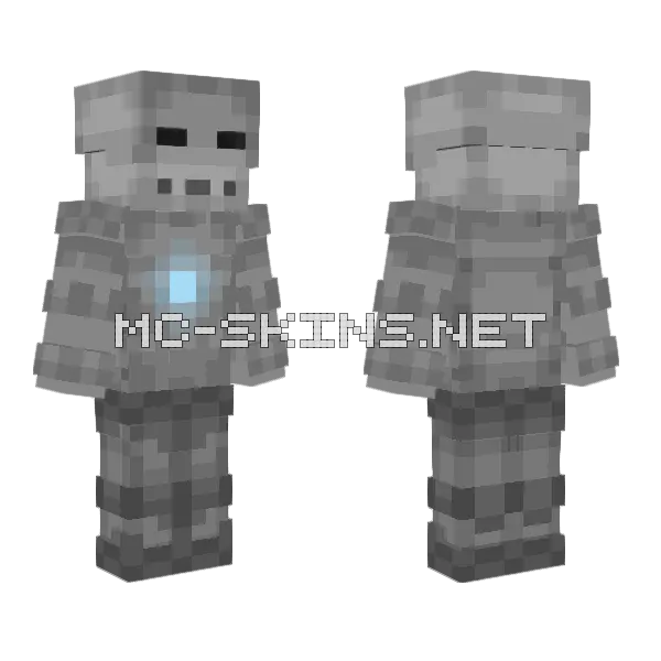 First Iron Man Suit Mark I Minecraft skin, front and back