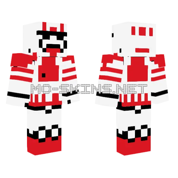 First Order Shock Trooper Minecraft skin, front and back