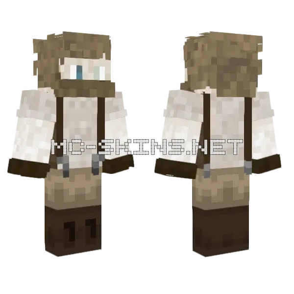 Fisherman Minecraft skin, front and back