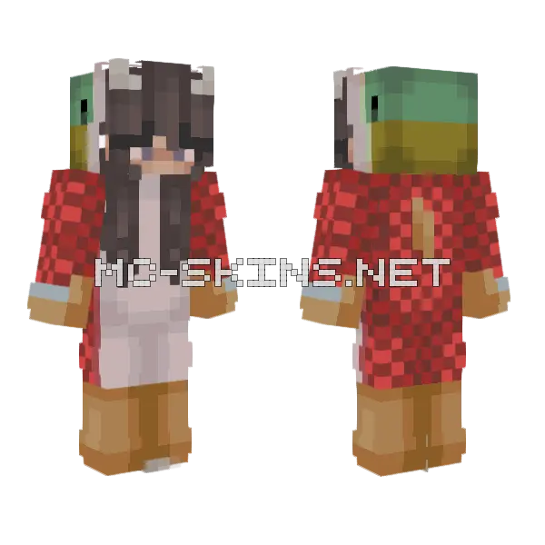 Fishgia Minecraft skin, front and back