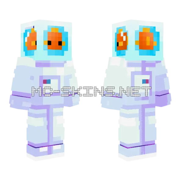 Fishtronuat Minecraft skin, front and back