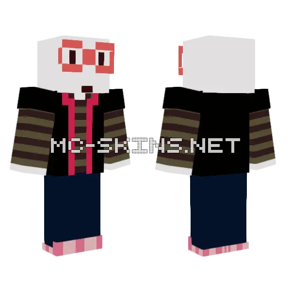 Fishy The Cat Minecraft skin, front and back
