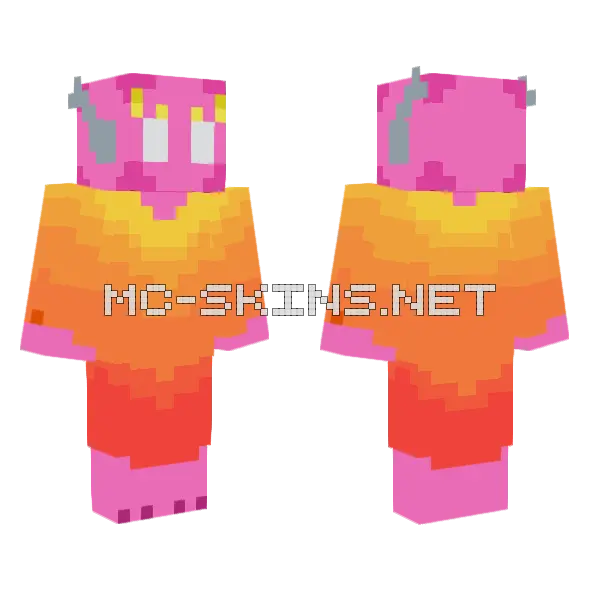 Five Pebbles Minecraft skin, front and back