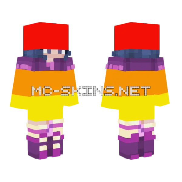 Five Way Collab My Part Minecraft skin, front and back