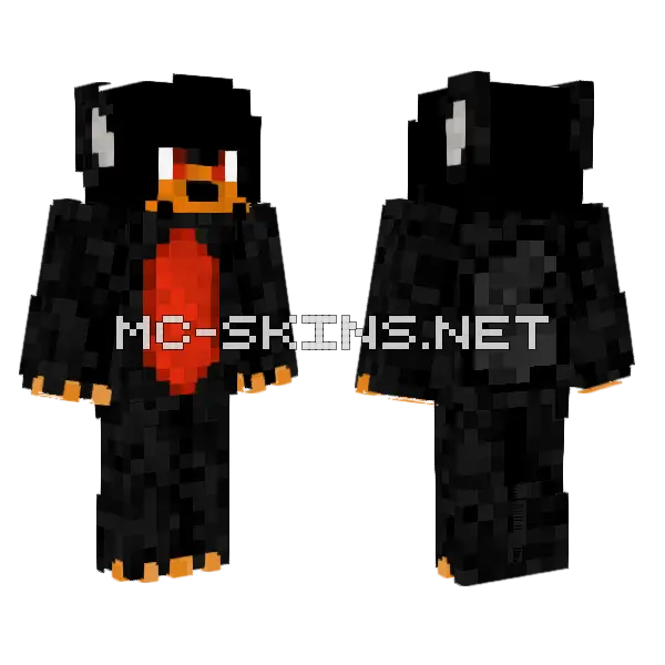 Fixed Dradco V1 Minecraft skin, front and back