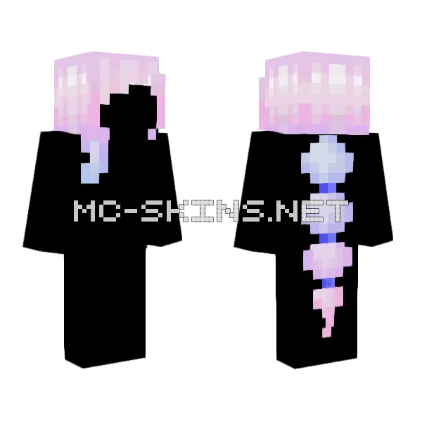 Fixed Prismatic Hair Base Minecraft skin, front and back